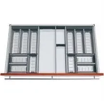 Orga-Line bestikindsats til 90 cm skuffe i rustfri stål