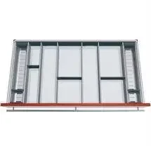 Orga-Line bestikindsats til køkkenredskaber til 100 cm skuffe i rustfri stål