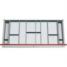 Orga-Line bestikindsats til køkkenredskaber til 120 cm skuffe i rustfri stål