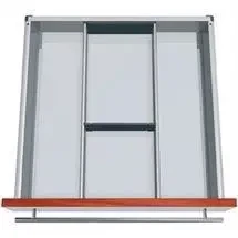 Orga-Line bestikindsats til køkkenredskaber til 40 cm skuffe i rustfri stål