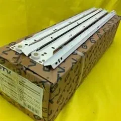 Skuffeskinner 25sæt (39kr/sæt) Med rulleløb hvid. Køkkenkvalitet. 50/55 cm. 