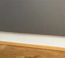 Sokkel laminat hvid 1mm