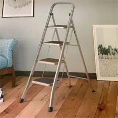 Sikkerheds-Køkkenstige - 4-trins trappestige med bøjle