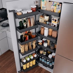 Udtræksskab Kesseböhmer Tandem III med SoftStop 60cm Antrazit Pure - inkl. 12 kurve