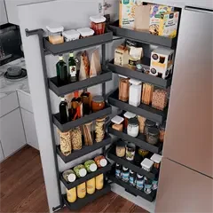 Udtræksskab Kesseböhmer Tandem III med SoftStop 50cm Antrazit Pure - inkl. 12 kurve