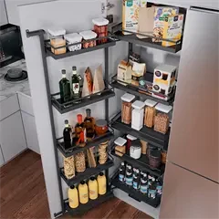 Udtræksskab Kesseböhmer Tandem III med SoftStop 50cm Antrazit Style - inkl. 12 kurve