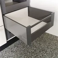 TANDEMBOX A-DESIGN antracit høj bakke efter mål med boxsider - trinløs bredde 25-120cm - dybde 40/50cm