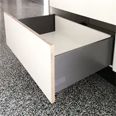 TANDEMBOX A-DESIGN antracit høj skuffe med boxside efter mål - trinløs bredde 25-120cm - dybde 40/50cm