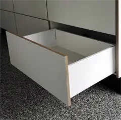 TANDEMBOX A-DESIGN hvid høj skuffe med boxside efter mål - trinløs bredde 25-120cm - dybde 40/50cm